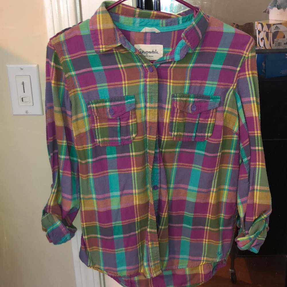 Aeropostale colorful flannel